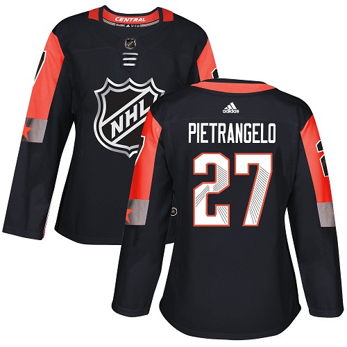 Adidas St.Louis Blues #27 Alex Pietrangelo Black 2018 All-Star Central Division Authentic Women Stitched NHL Jersey->women nhl jersey->Women Jersey